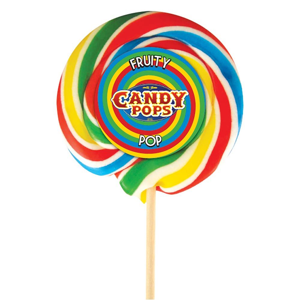 Candy Pops Large Wheel Rainbow Lollipops 75g