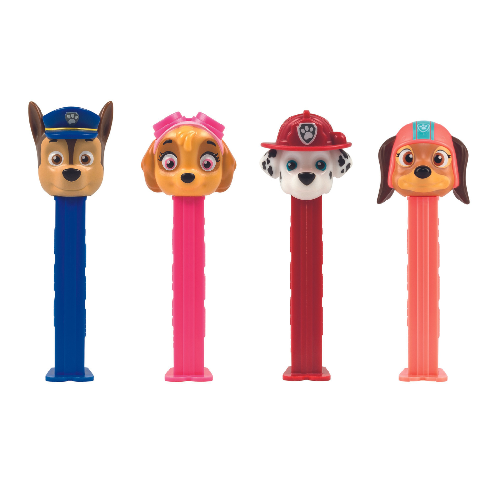 Pez Paw Patrol dispenser designs