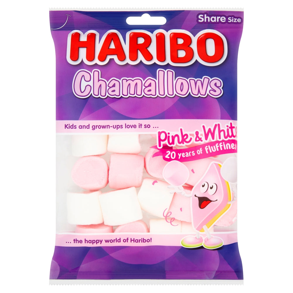 Haribo Chamallows Pink & White Share Bags 140g case of 12