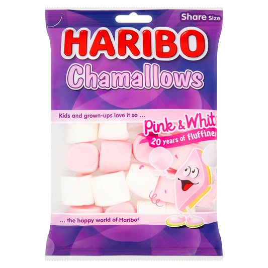 Haribo Chamallows Pink & White Share Bags 140g case of 12