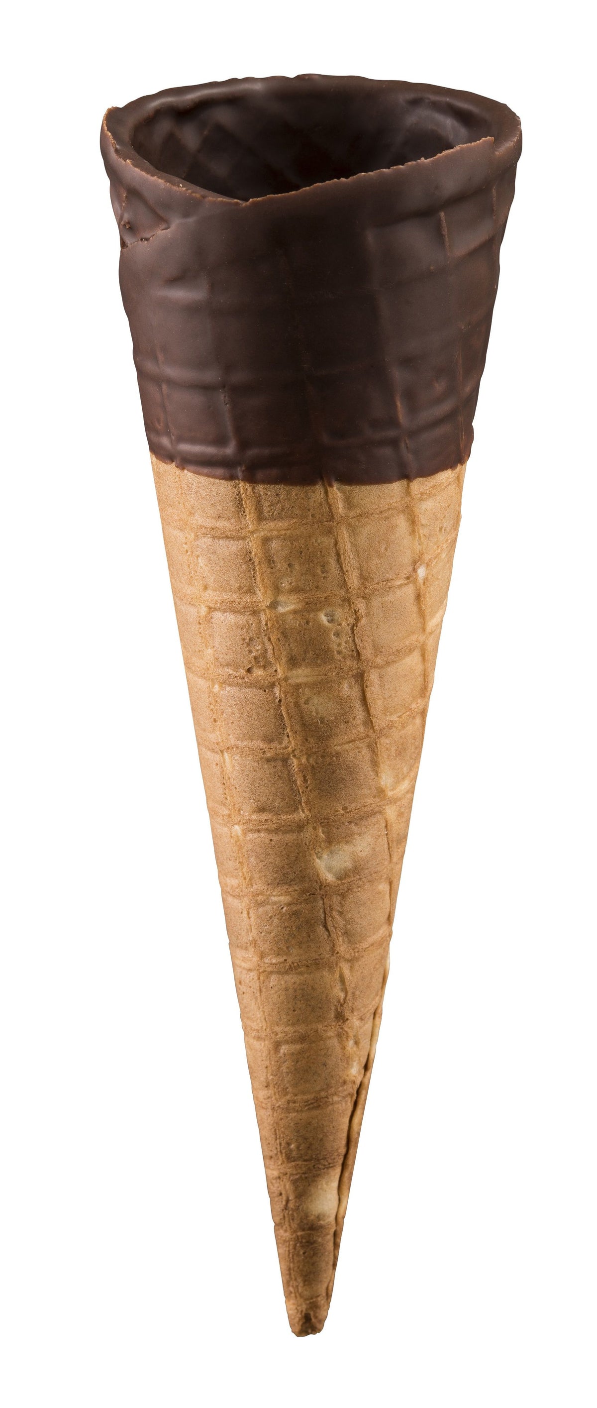 Tall Chocolate Waffle Ice Cream Cones
