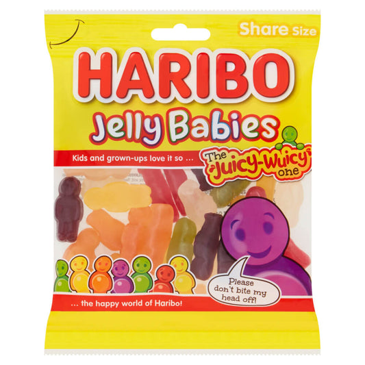 Haribo Jelly Babies Share Bags 160g case of 12