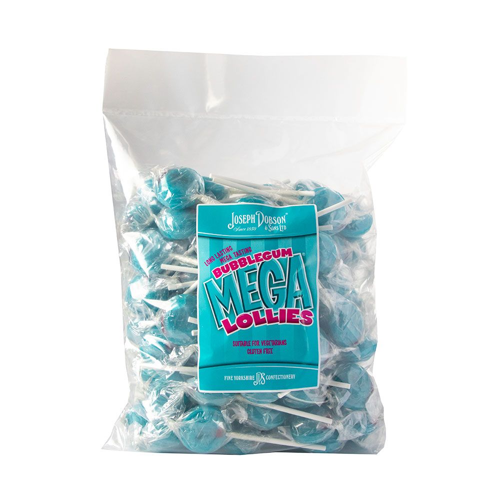 Dobsons Wrapped Bubblegum Mega Lollies 1.9kg