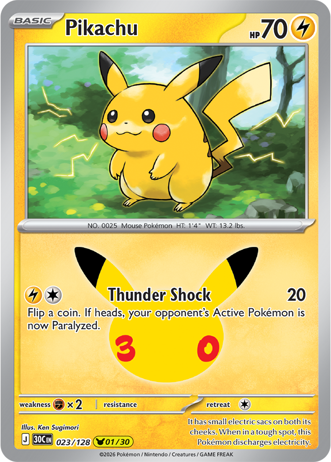 Pokémon TCG: 30th Celebration — Pikachu 23/128