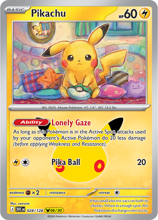 Pokémon TCG: 30th Celebration — Pikachu 28/128