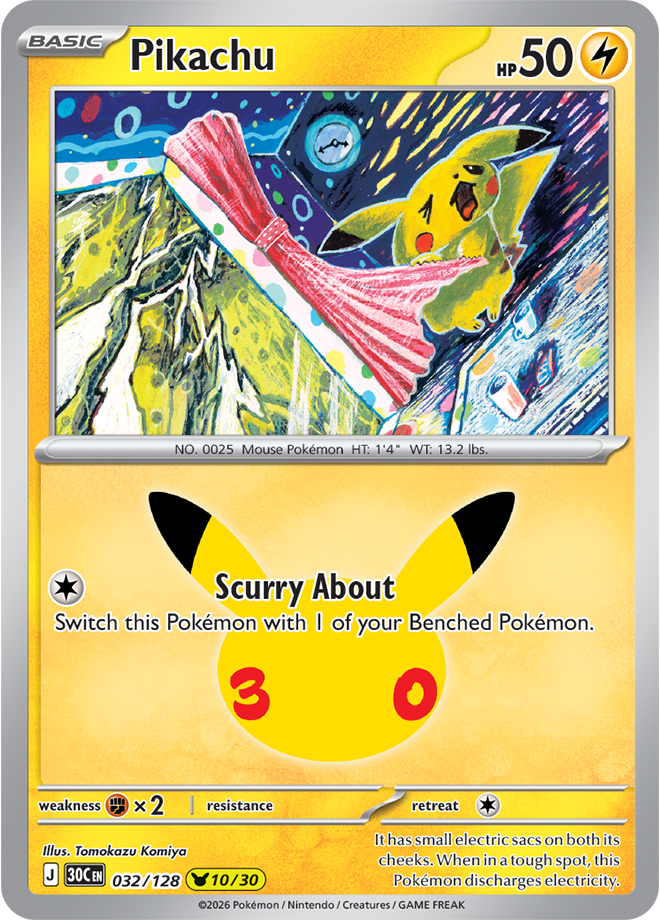 Pokémon TCG: 30th Celebration — Pikachu 32/128