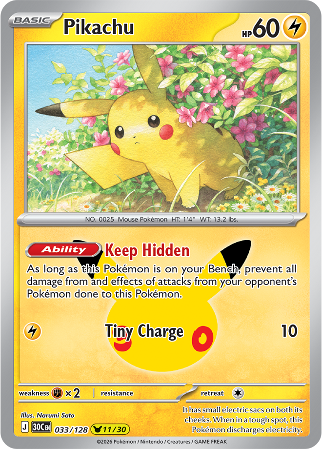 Pokémon TCG: 30th Celebration — Pikachu 33/128