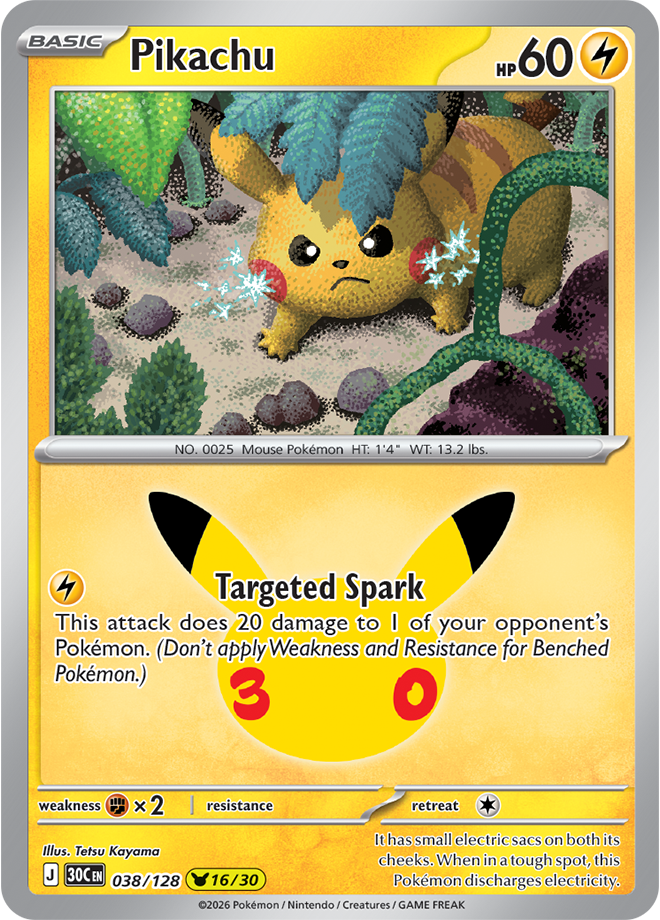 Pokémon TCG: 30th Celebration — Pikachu 38/128