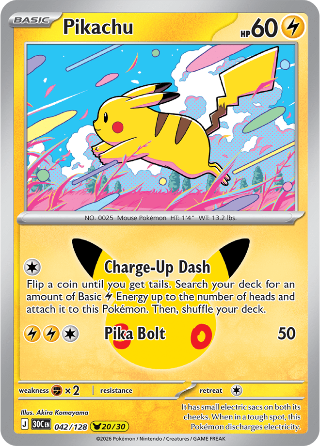 Pokémon TCG: 30th Celebration — Pikachu 42/128