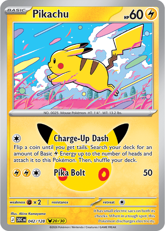 Pokémon TCG: 30th Celebration — Pikachu 42/128