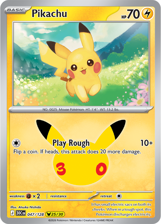 Pokémon TCG: 30th Celebration — Pikachu 47/128