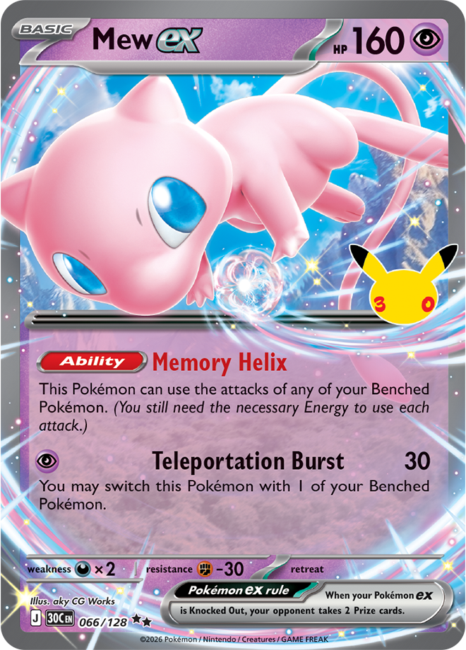 Pokémon TCG: 30th Celebration — Mew ex 66/128
