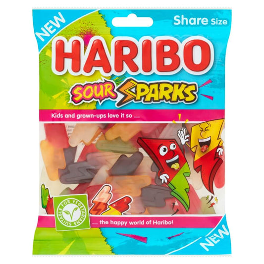 Haribo Sour Sparks Share Bags 160g case of 12