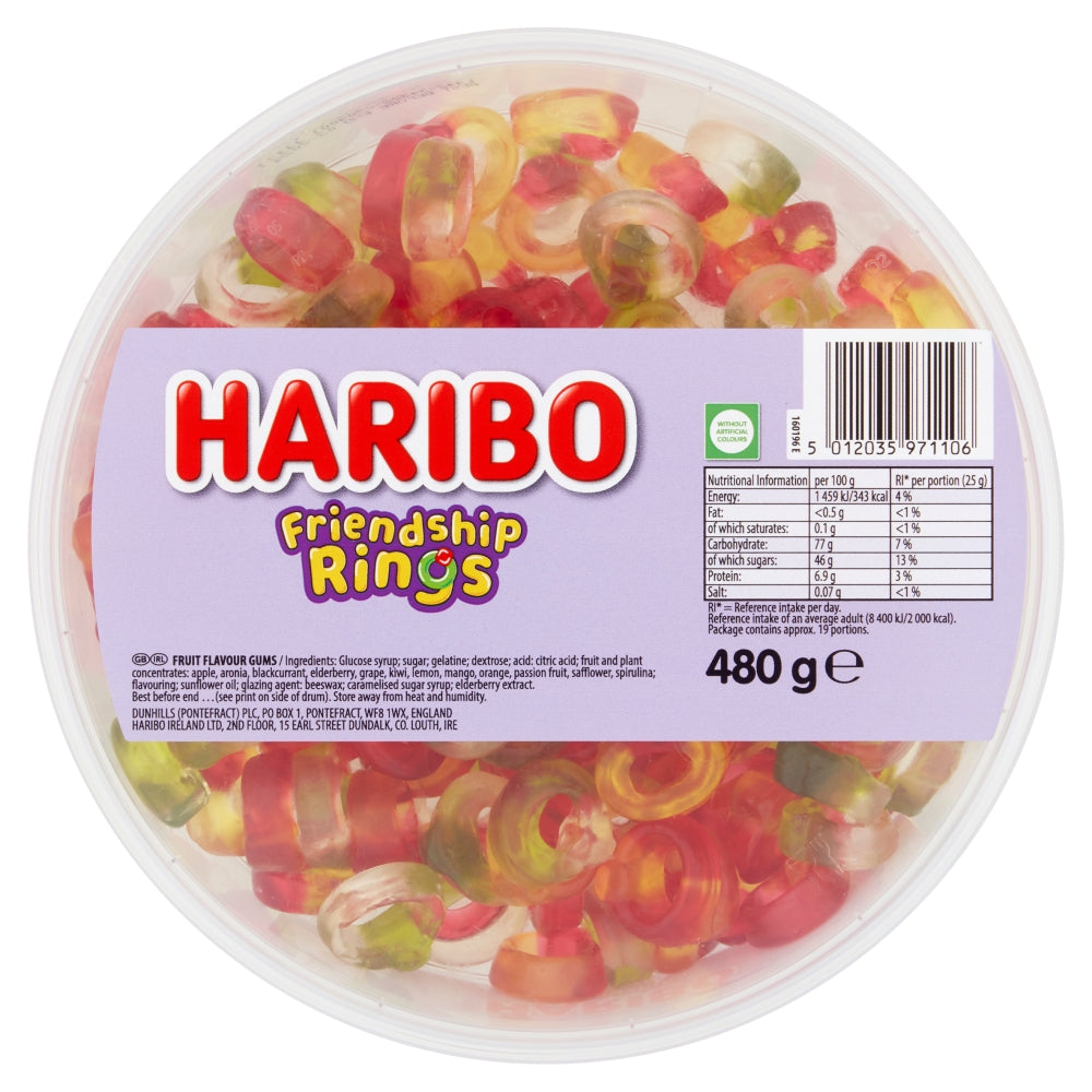 Haribo Friendship Rings tub