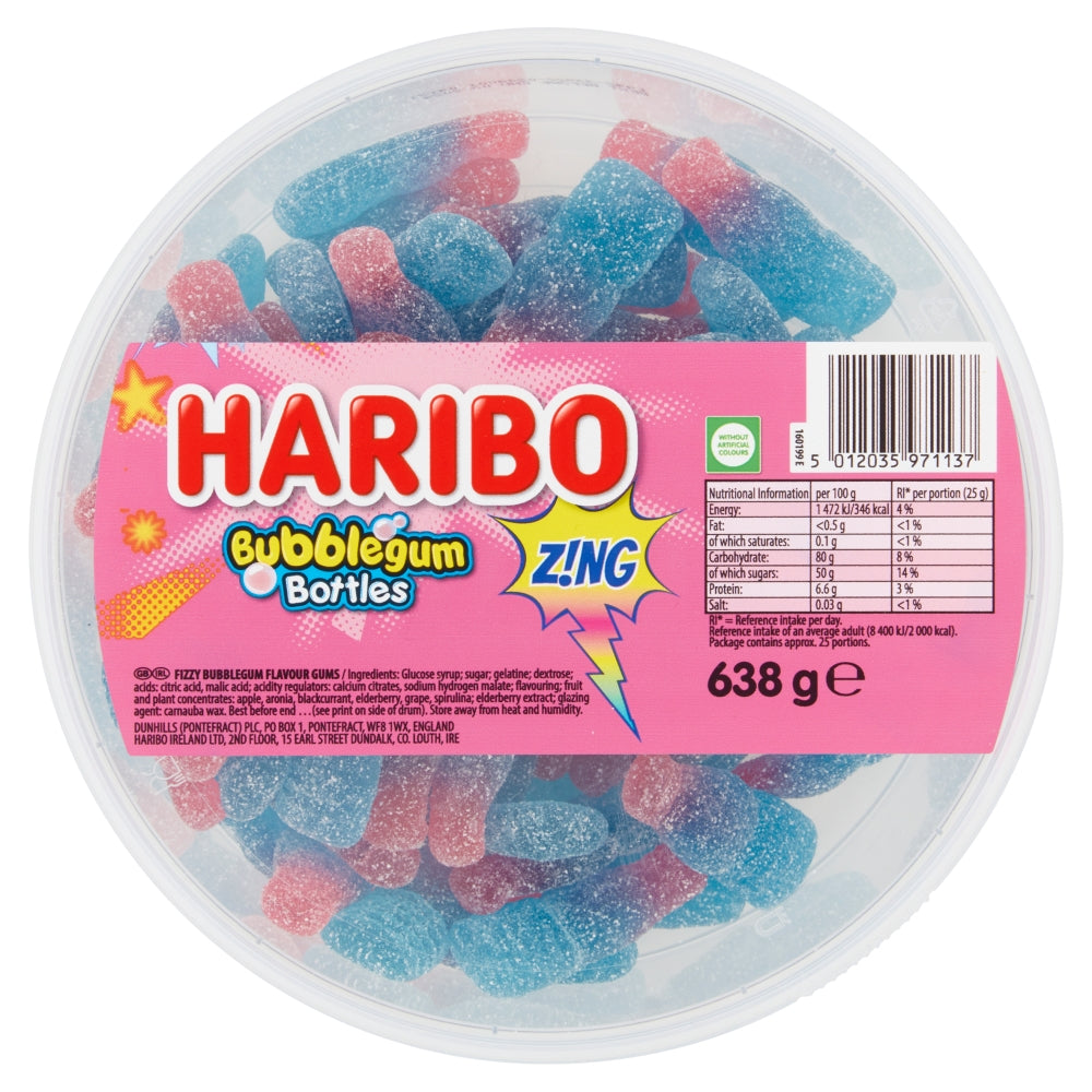 Haribo Bubblegum Bottles tub