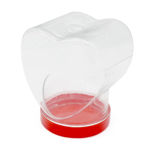 Heart Shape Sweet Jar With Red Lid 500ml