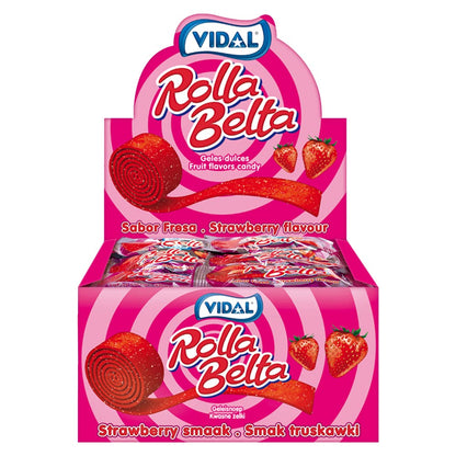 Vidal Strawberry Rolla Belta display box