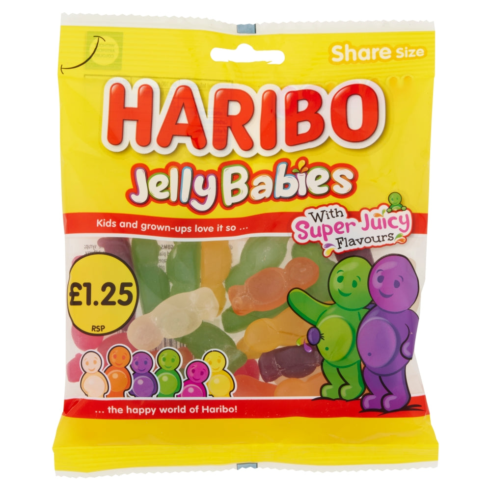 Haribo Jelly Babies Share Bags 140g case of 12