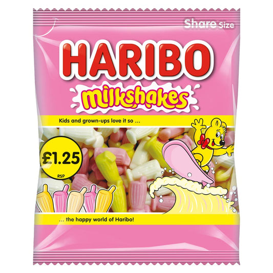 Haribo Milkshakes Share Bags 140g case of 12