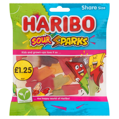 Haribo Sour Sparks Share Bags 140g case of 12