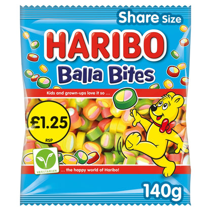 Haribo Balla Bites Share Bags 140g case of 12