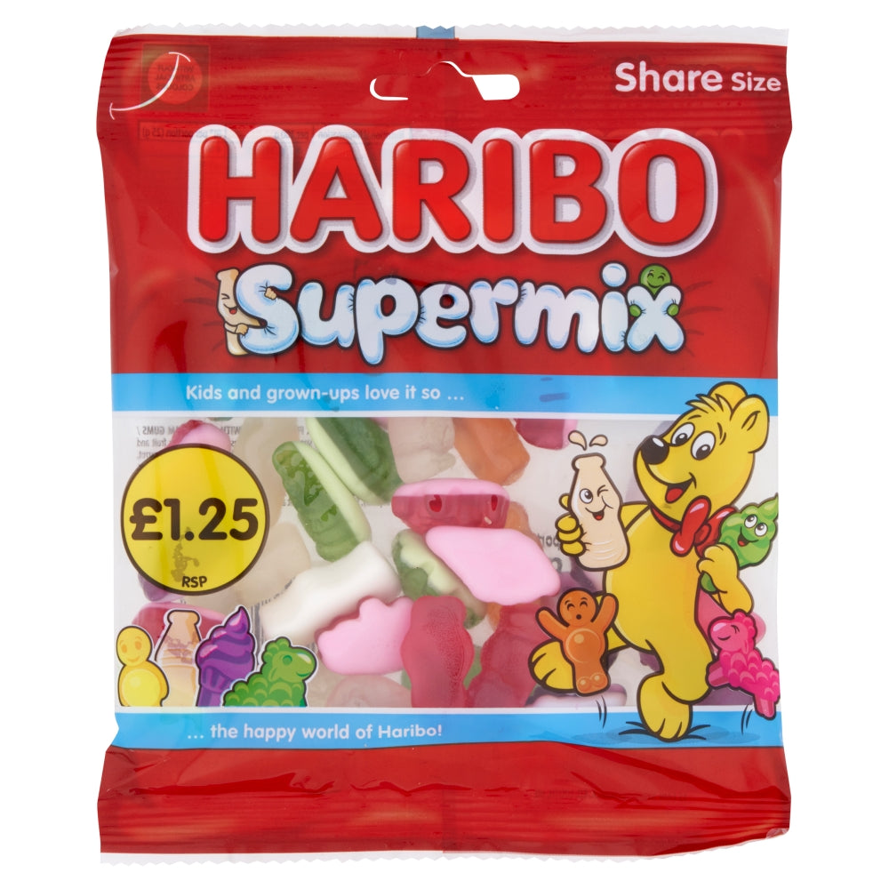 Haribo Supermix Share Bags 140g case of 12