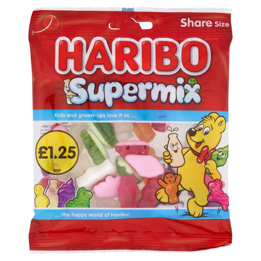 Haribo Supermix Share Bags 140g case of 12