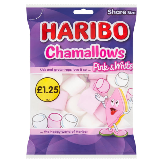 Haribo Chamallows Pink & White Share Bags 140g case of 12