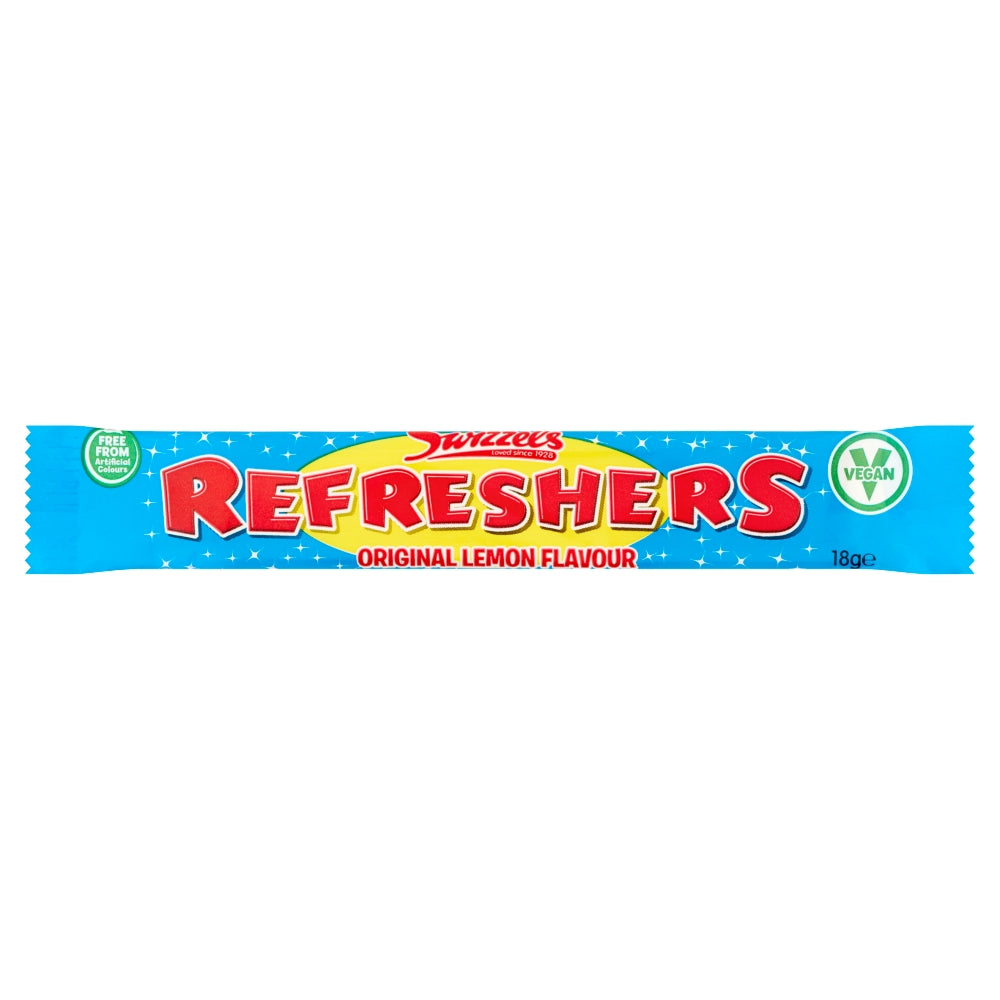 Swizzels Refreshers Original Lemon Flavour Chew Bar 18g — Case of 60