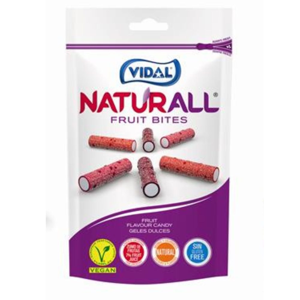 Vidal Naturall Fruit Bites Pouch 180g case of 10