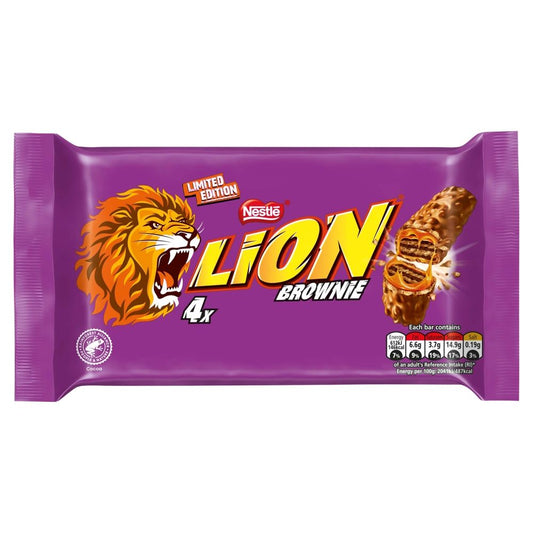 Lion Brownie Milk Chocolate Bar Multipack 30g 4 Pack