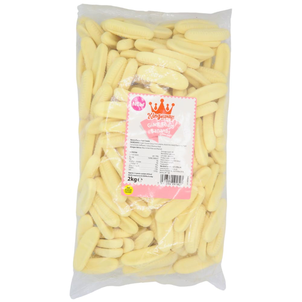 Kingsway Giant Foam Bananas sweets