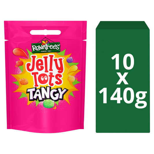 Rowntree's Jelly Tots Tangy Sweets Sharing Bag 140g