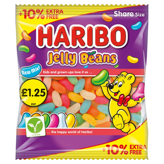 Haribo Jelly Beans Sharing Bags 154g case of 12