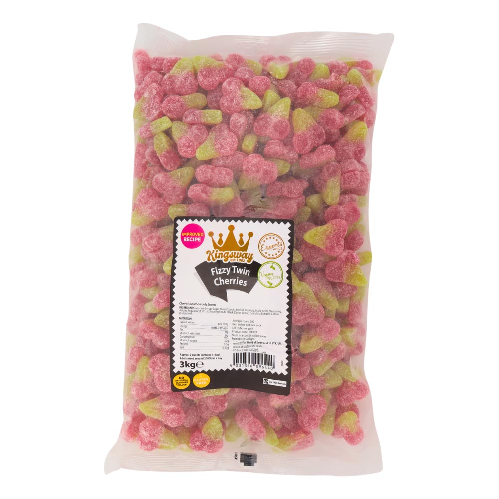Kingsway Fizzy Twin Cherries sweets