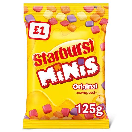 Starburst Minis Vegan Chews Sweets Pouch Bag 125g