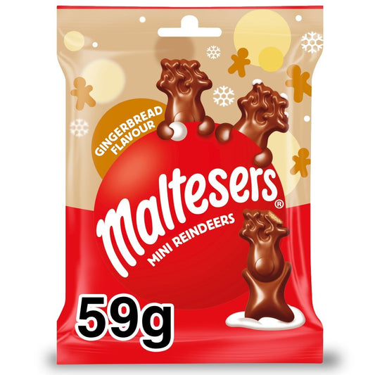 Maltesers Mini Reindeer Gingerbread Christmas Treats Bag 59g