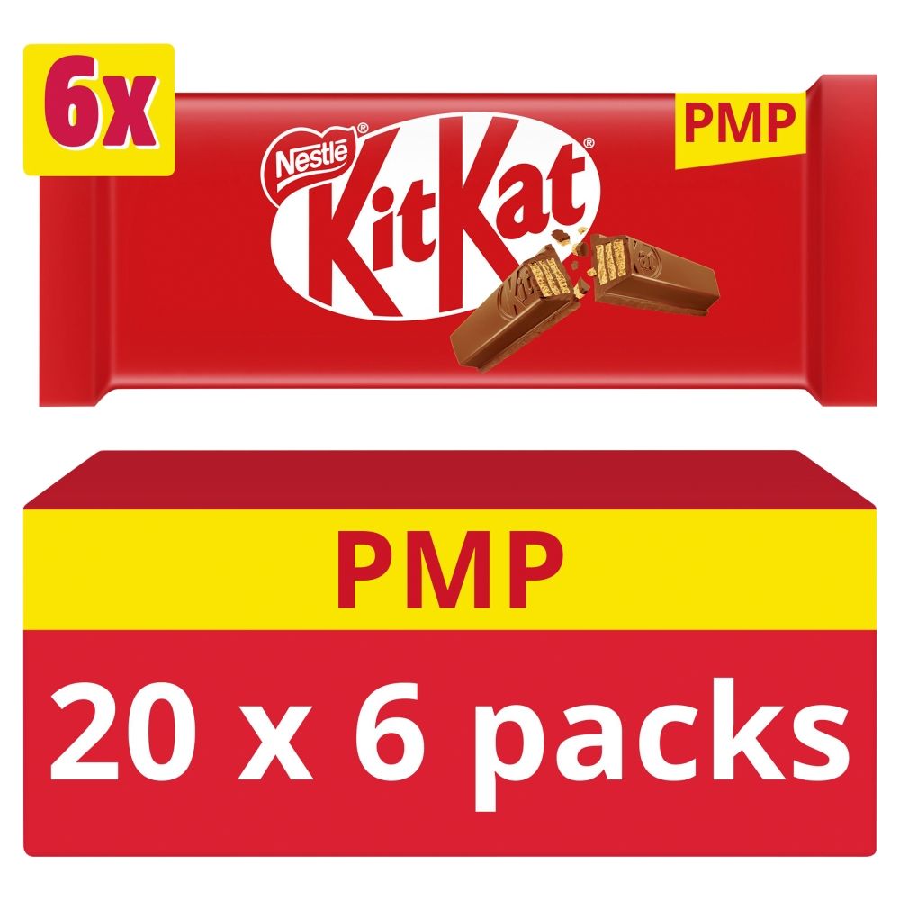 KitKat 2 Finger Milk Chocolate Biscuit Bar Multipack 124.2g