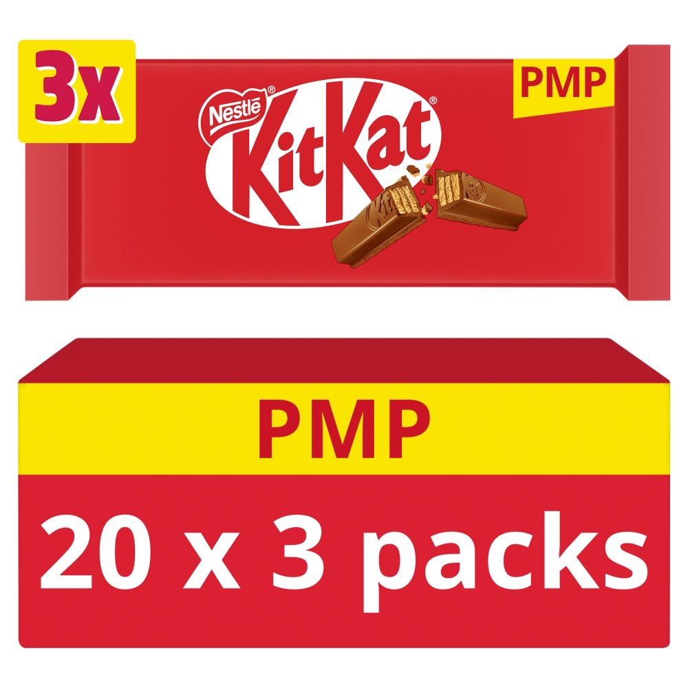 KitKat 4 Finger Milk Chocolate Biscuit Bar Multipack 124.5g