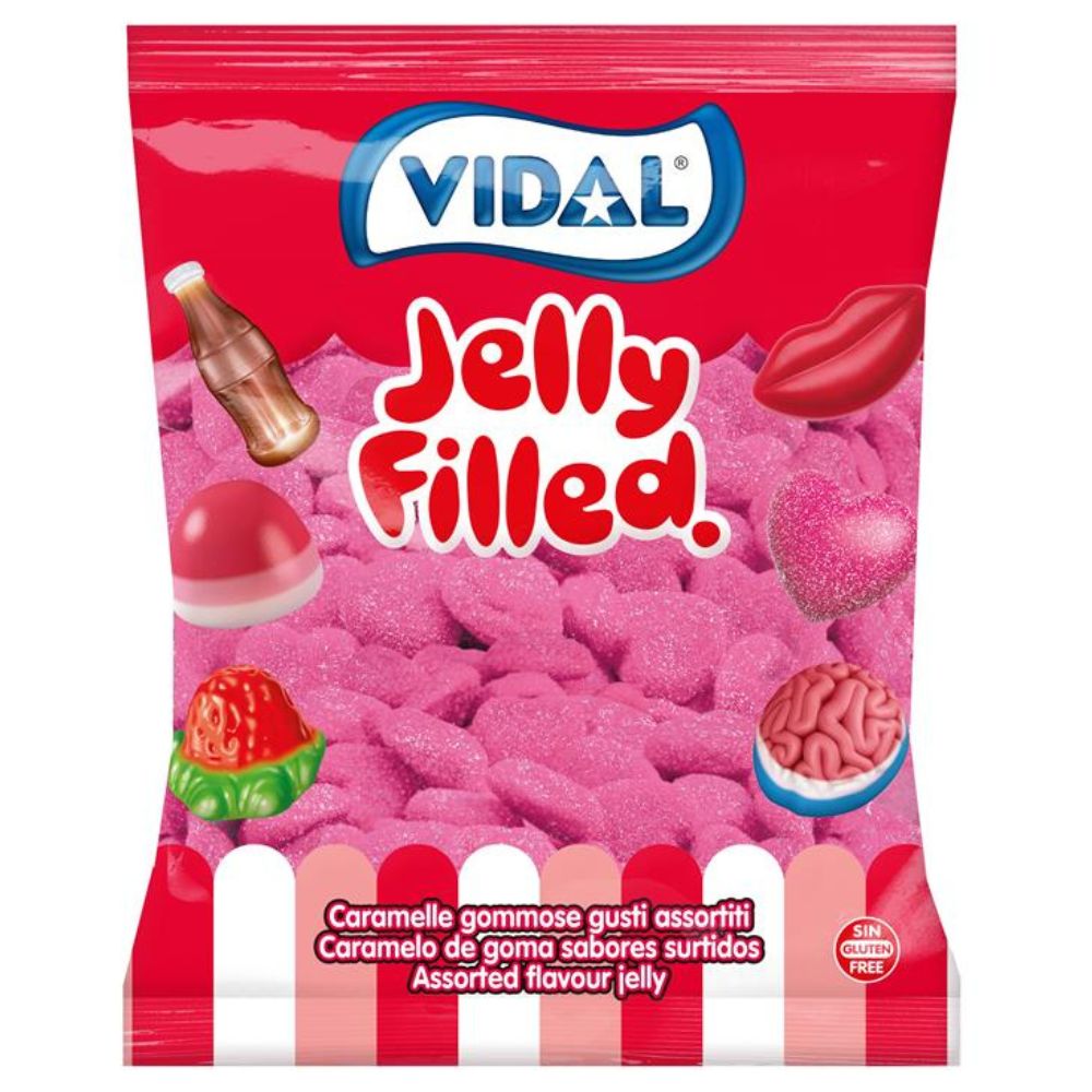 Vidal Jelly Filled Strawberry Hearts sweets