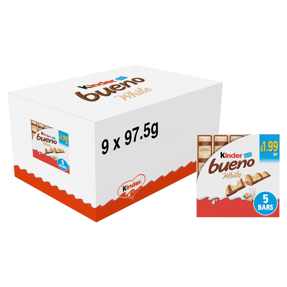 Kinder Bueno White Chocolate & Hazelnuts Multipack 5 Bars