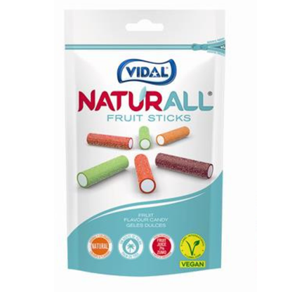 Vidal Naturall Fruit Sticks Pouch 180g case of 10