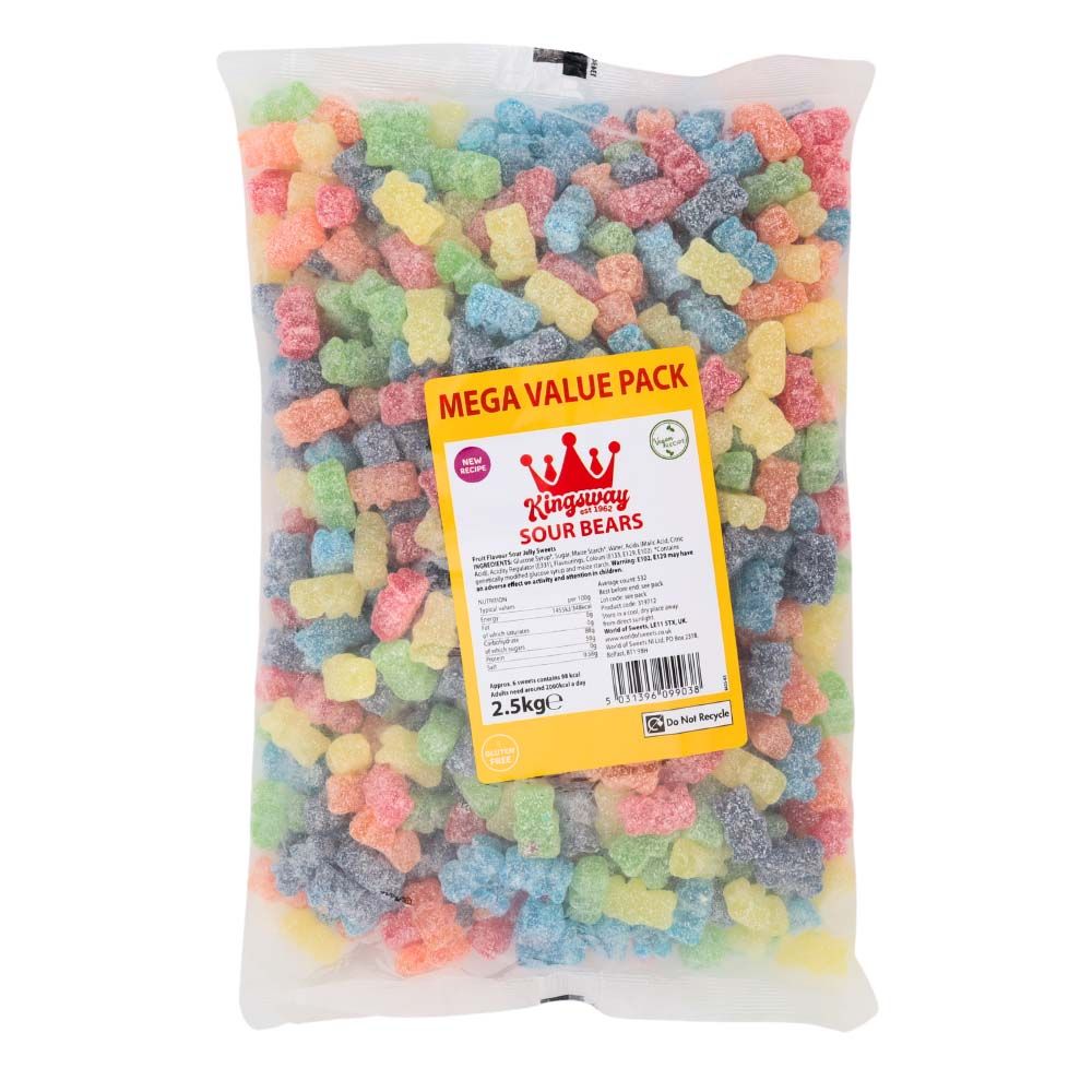 Kingsway Mega Value Sour Bears 2.5kg