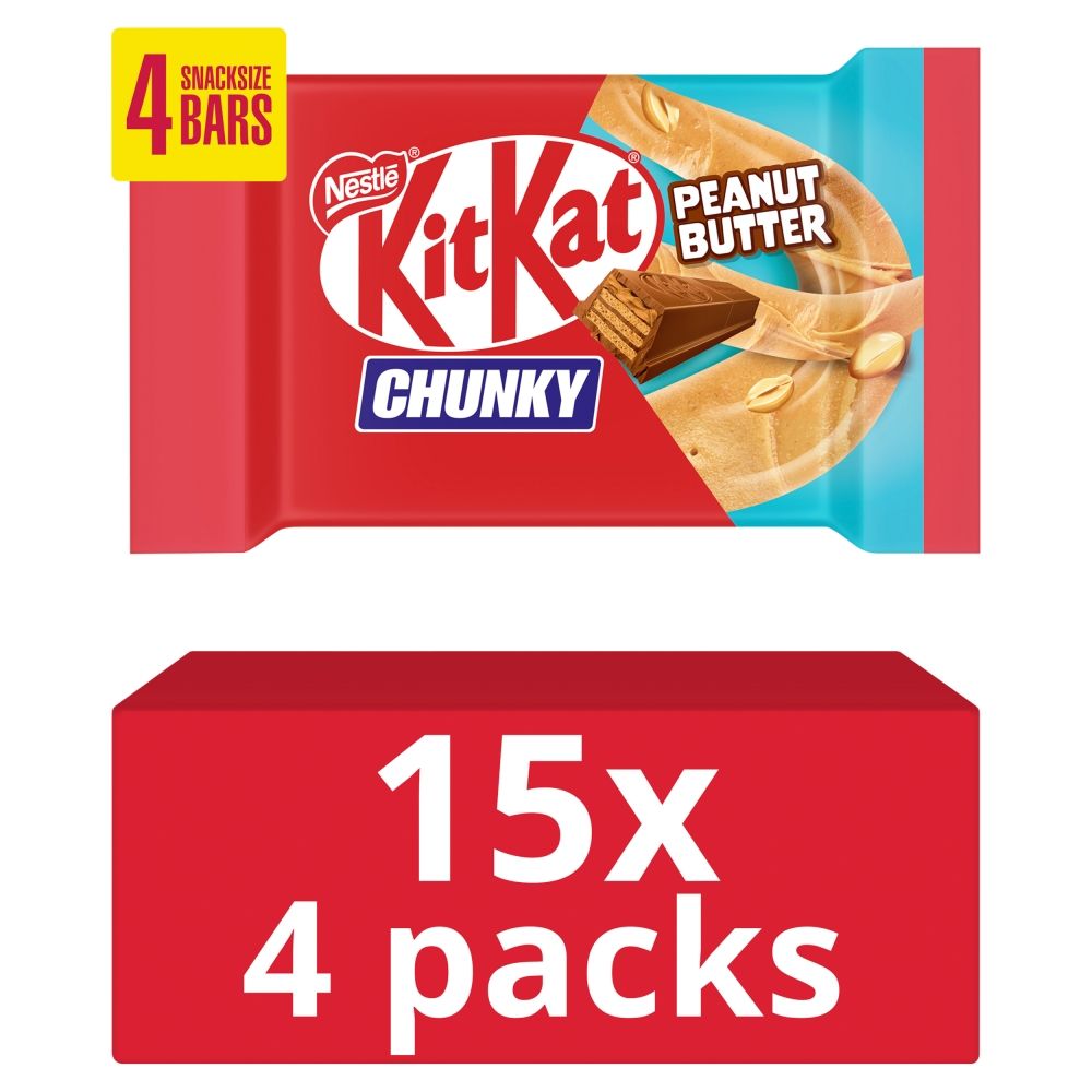 KitKat Chunky Peanut Butter Chocolate Bar Multipack 136g