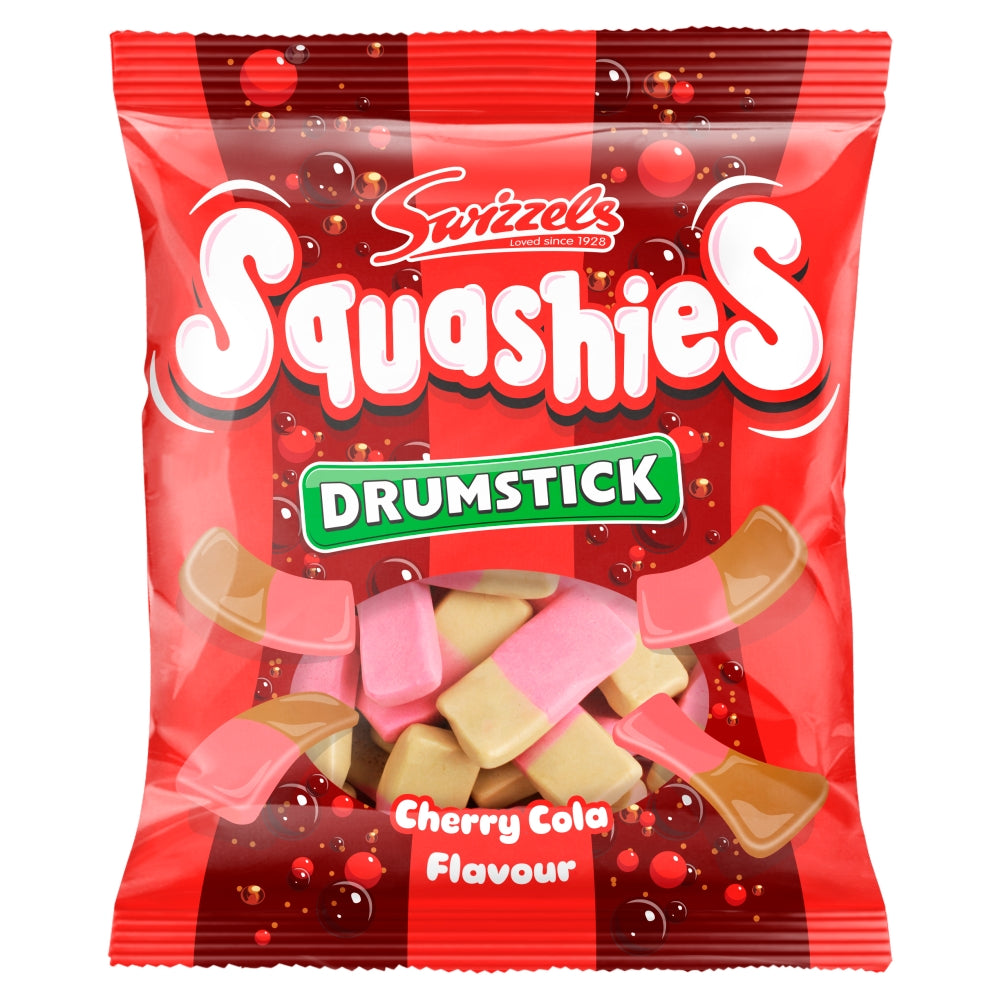 Swizzels Squashies Cherry Cola Flavour Drumstick 120g — Case of 12