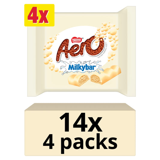 Aero Milkybar White Chocolate Multipack 4 Pack 108g