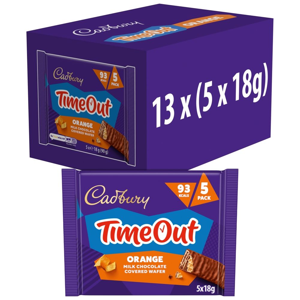 Cadbury Timeout Orange 5 Pack Multipack 90g