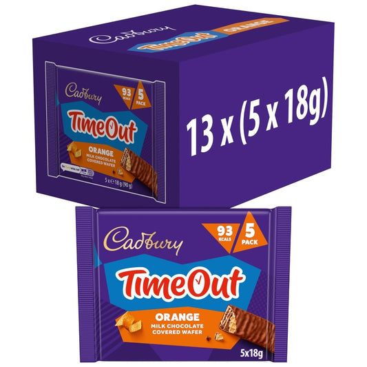 Cadbury Timeout Orange 5 Pack Multipack 90g