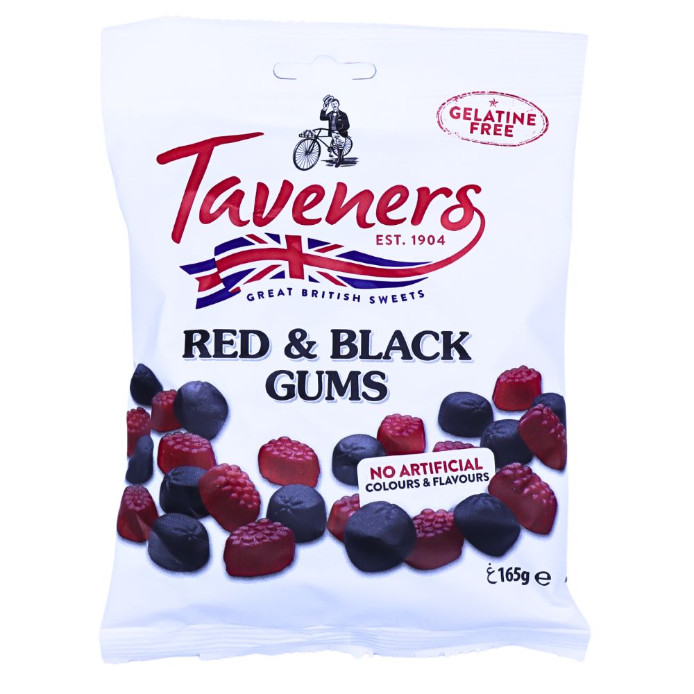 Taveners Black and Red Gums Bag 165g