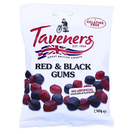 Taveners Black and Red Gums Bag 165g